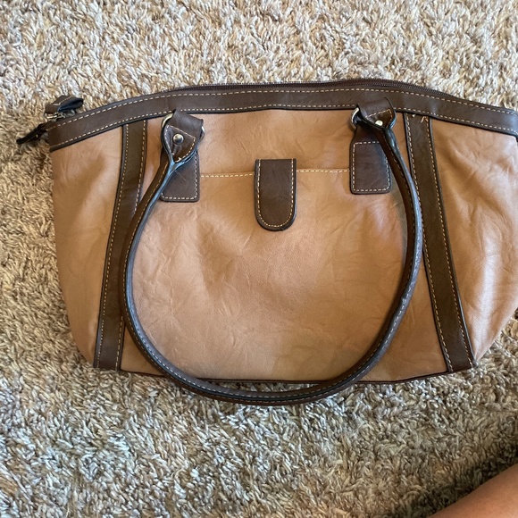 Rossetti Brown Faux Leather Handbag - Picture 2 of 3